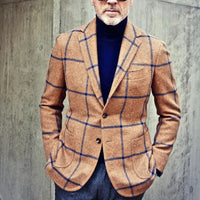 Magnus Blazer with Checked in Brown