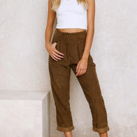 Magnus Casual Corduroy Trousers in Brown