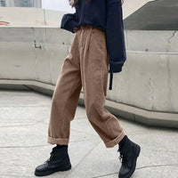 Magnus Casual Corduroy Trousers in Taupe