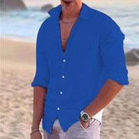 Magnus Linen Shirt in Blue
