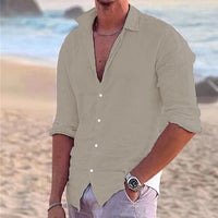 Magnus Linen Shirt in Khaki