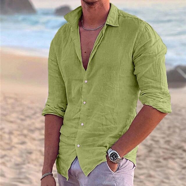 Magnus Linen Shirt in Red