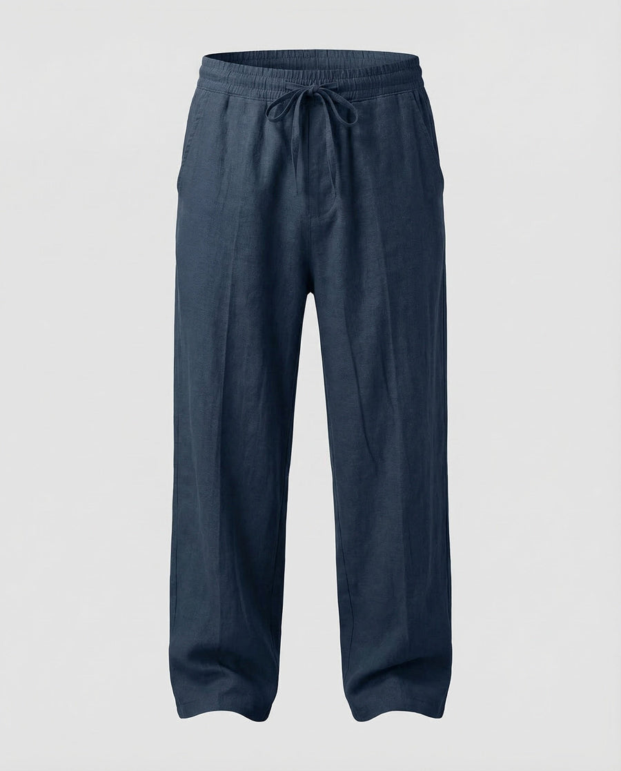 Magnus Linen Trousers in Grey
