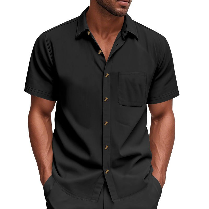 Magnus Relaxed Shirt with Short Sleeve and Chest Pocket