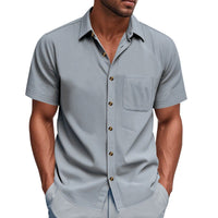 Magnus Relaxed Shirt with Short Sleeve and Chest Pocket