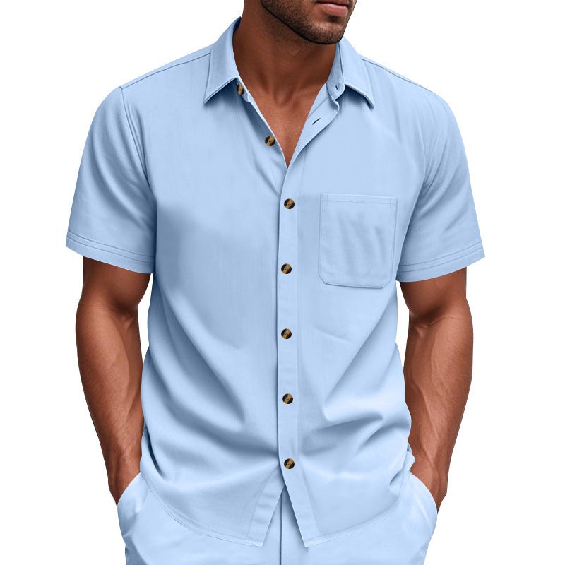 Magnus Relaxed Shirt with Short Sleeve and Chest Pocket