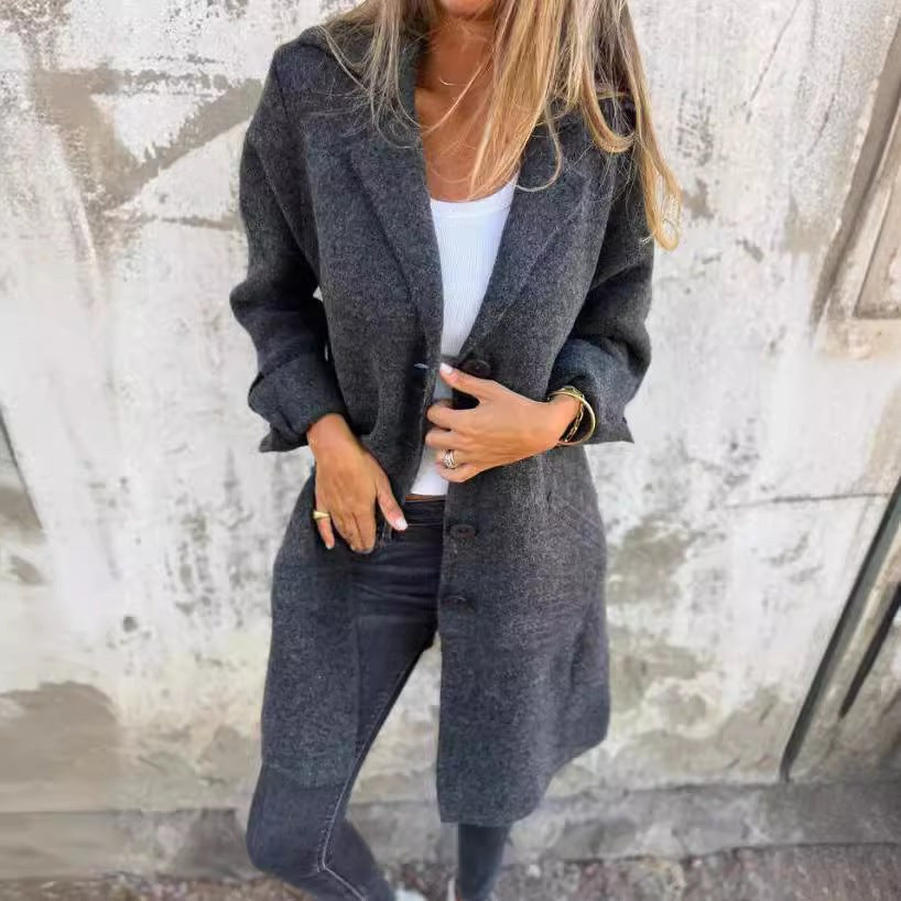 Maia Elegant Coat with Pockets