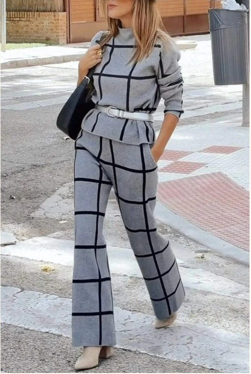 Maia Elegant Knit Set in Black