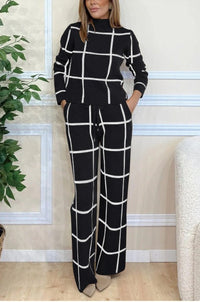 Maia Elegant Knit Set in Black