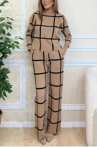 Maia Elegant Knit Set in Camel