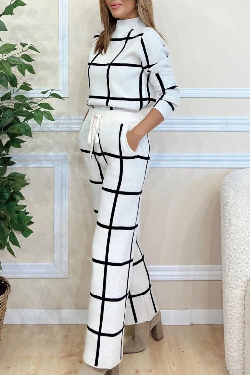 Maia Elegant Knit Set in White