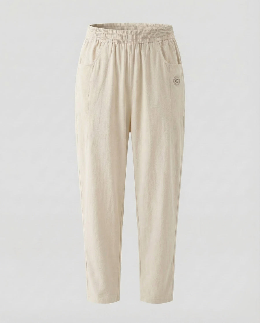 Maia Linen Trousers in Apricot