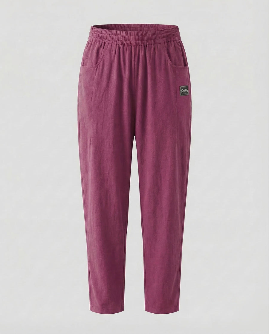 Maia Linen Trousers in Purple