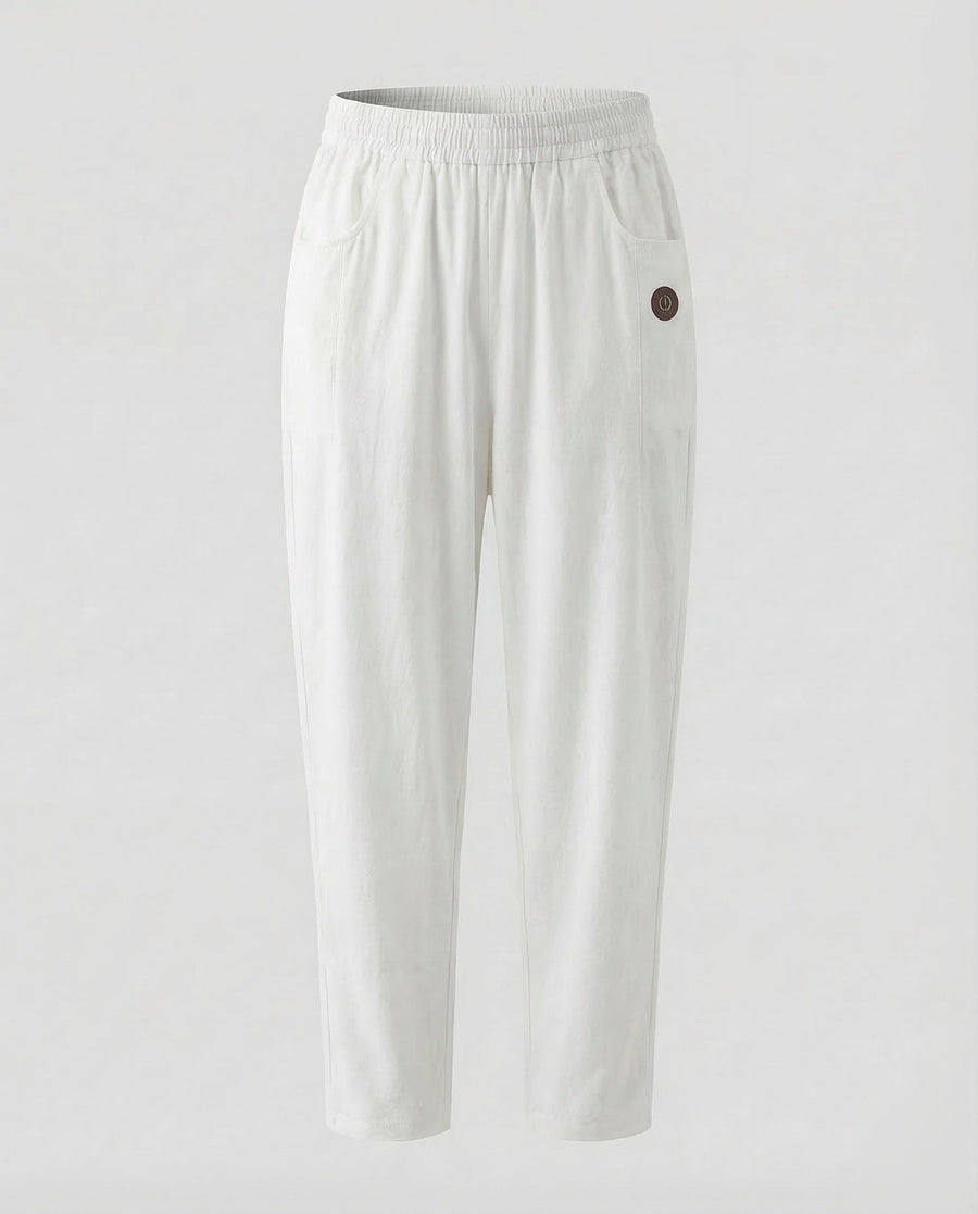 Maia Linen Trousers in White