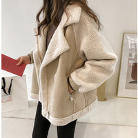 Women's Shearling Jacket Oversized