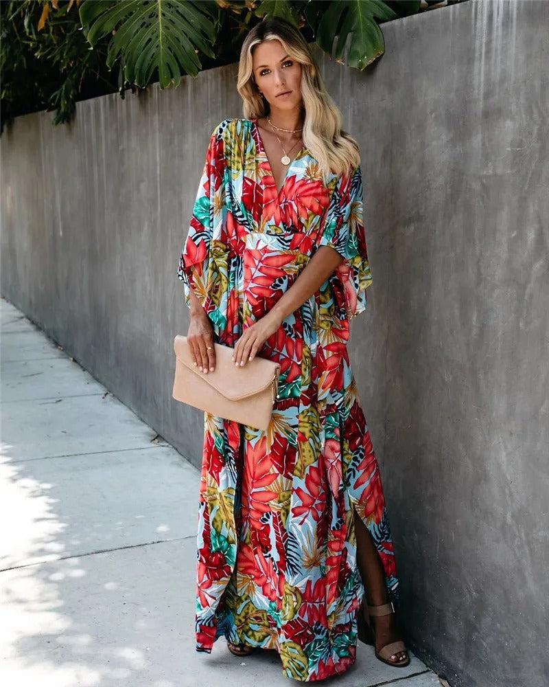 Juniper | Boho Breeze Kimono Maxi Dress