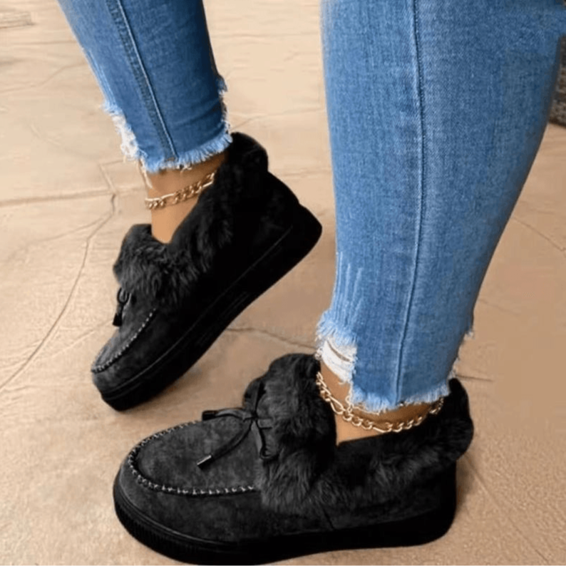 Women's Faux Suede Slippers Platform