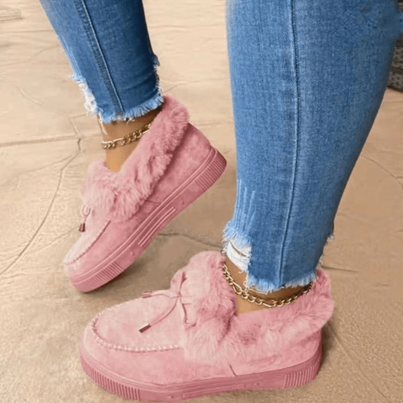 Women's Faux Suede Slippers Platform
