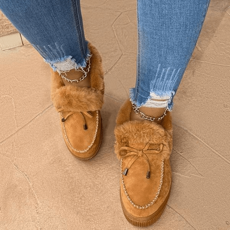 Women's Faux Suede Slippers Platform