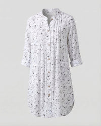 Malia Blouse with Pleated in White