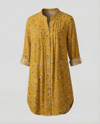 Malia Blouse with Pleated in Yellow