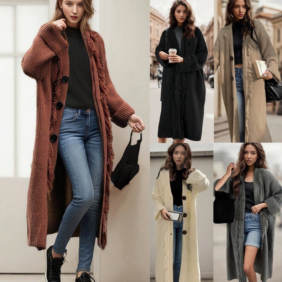 Malia Casual Knit Coat with Pockets