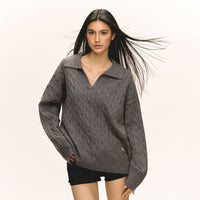 Malia Knit Sweater with V-Neck