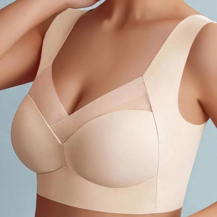 Malia Silk Bra in Beige