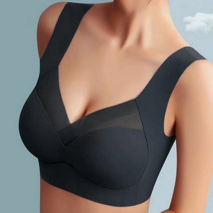 Malia Silk Bra in Black