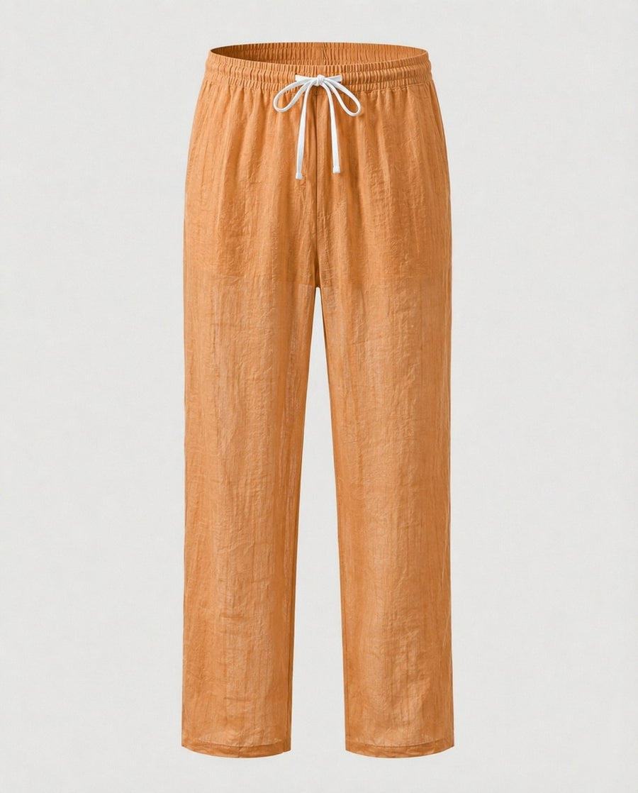 Malte Casual Linen Trousers in Erdfarben
