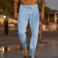 Malte Casual Trousers in Light Blue