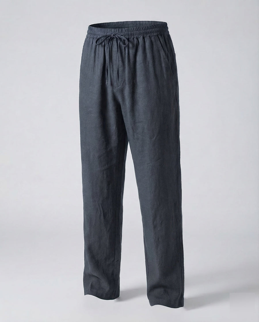 Malte Linen Trousers in Grey