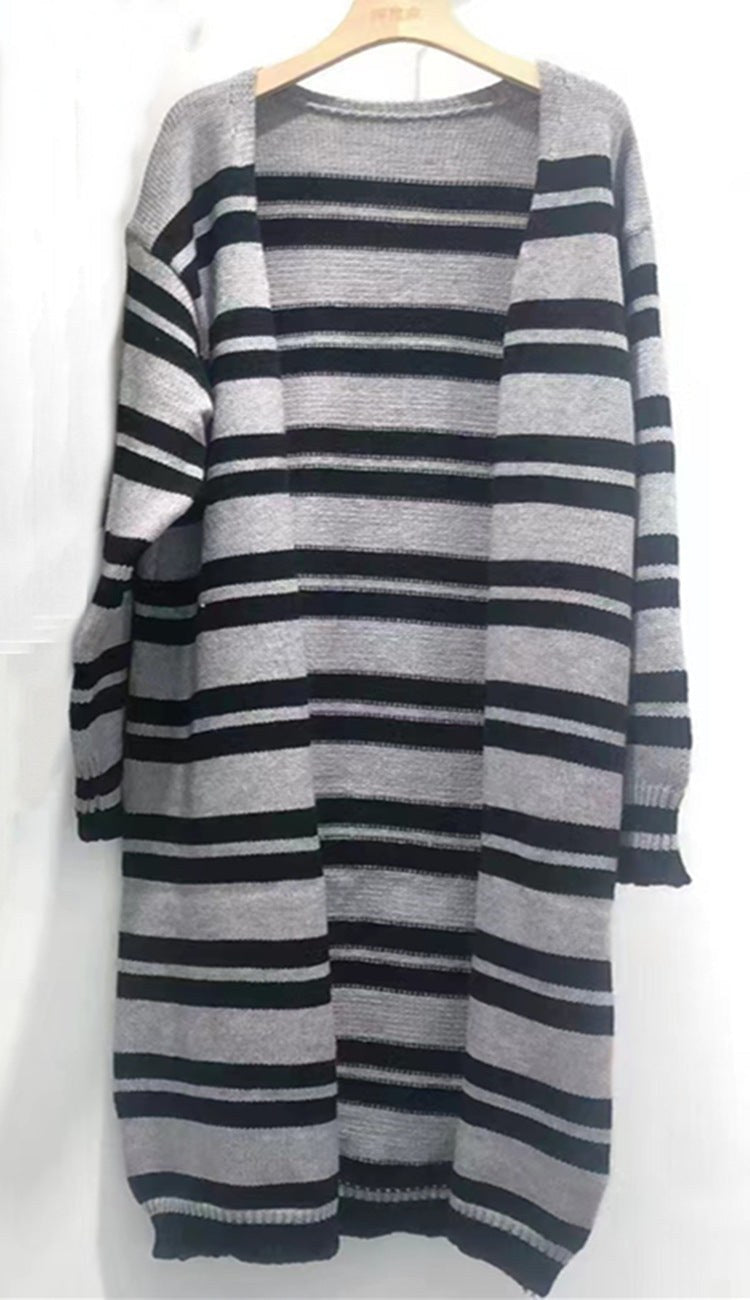 Mara Casual Knit Cardigan in Grey