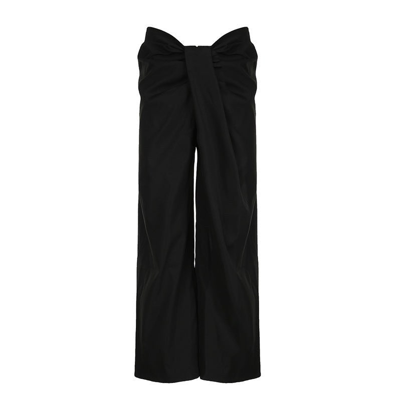 Mara Elegant Trousers with Pleated in Black