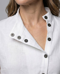 Mara Linen Blouse with Button Front