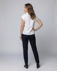Mara Linen Blouse with Button Front
