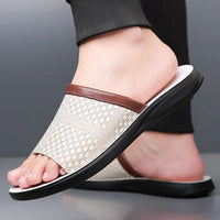 Marbella Leather Sandal in Pearl