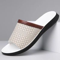 Marbella Leather Sandal in Pearl
