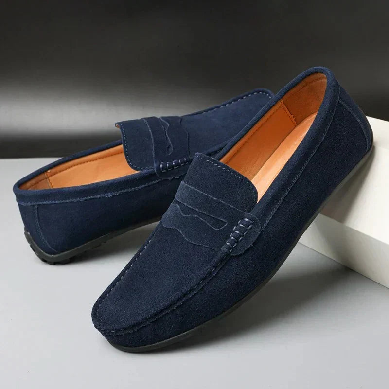 Marco | Men's Suede Slip-On Penny Loafers