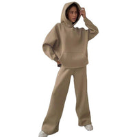 Maren Casual Trousers with Oversized in Khaki