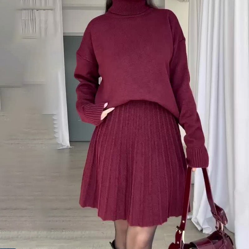 Maren Elegant Knit Skirt in Pink