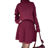 Maren Elegant Knit Skirt in White