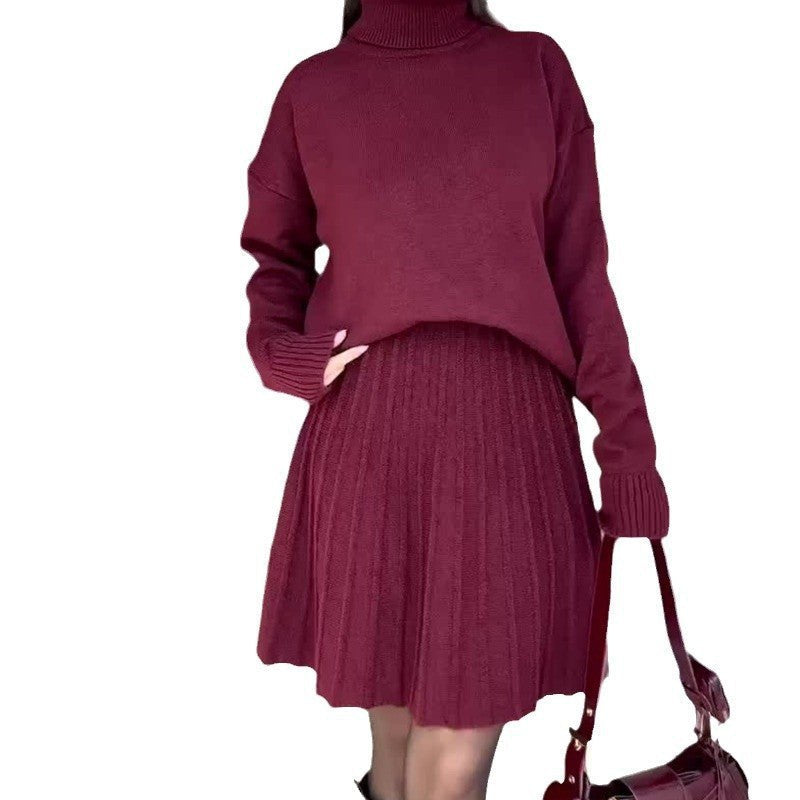 Maren Elegant Knit Skirt in White