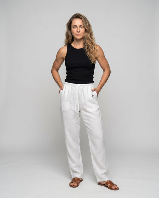 Maren Linen Trousers with Elastic Waist