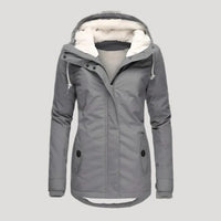 Maren Warm Jacket with Hood in Navy