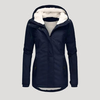Maren Warm Jacket with Hood in Navy