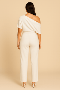 Margaret | Chic One-Shoulder Tailored Jumpsuit