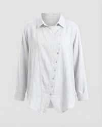 Margot Blouse with Button Front in White