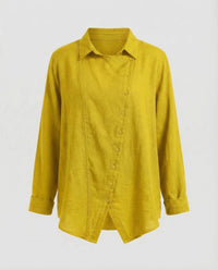 Margot Blouse with Button Front in Yellow