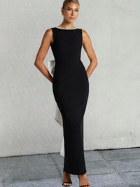 Margot Elegant Maxi Dress in Black